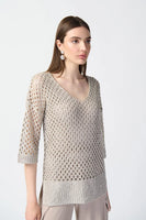 OPEN STITCH SWEATER WITH SEQUINS 241922