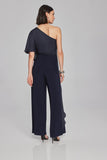 SATIN AND SILKY KNIT ONE SHOULDER JUMPSUIT 241769