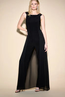 JOSEPH RIBKOFF CHIFFON OVERLAY WIDE LEG JUMPSUIT 233744