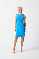 LUX TWILL SLEEVELESS SHEATH DRESS 242151