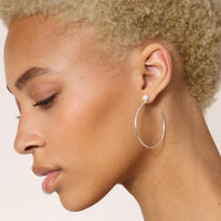 XL PAVE BALL HOOPS BY HILLBERG