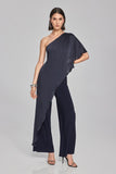 SATIN AND SILKY KNIT ONE SHOULDER JUMPSUIT 241769