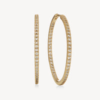 PAVE HOOP EARRINGS BY HILLBERG