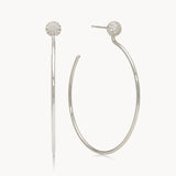 XL PAVE BALL HOOPS BY HILLBERG